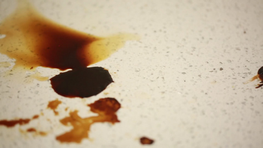 厨房台面桌面油污污渍 视频