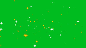 星飞行低重力抽象运动闪闪发光的粒子在绿色屏幕背景上20秒视频