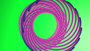 以螺旋形状和形状变化组合的球体动画6秒视频