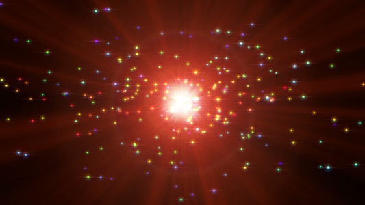 空间运动中的恒星粒子视频