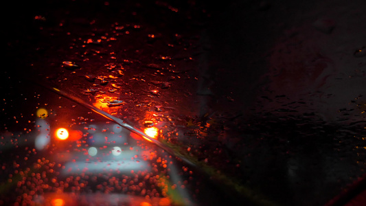 湿玻璃杯交通夜夜灯摘要视频