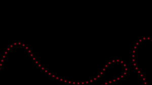 以红色hd显示在黑色背景点灯上的运动动画13秒视频