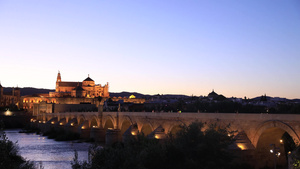 西班牙科尔多瓦罗马桥延时视频合集44秒视频