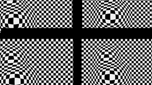 黑色十字在黑白的黑白基面上产生效果膨胀16秒视频