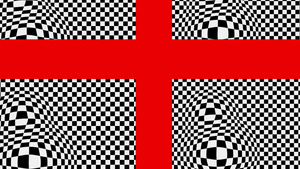 黑色和白色的红十字并产生效果膨胀16秒视频