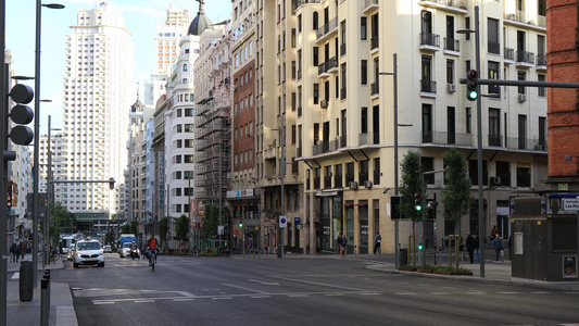 西班牙马德里格兰大道商业街合集视频