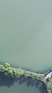 航拍城市风光武汉旅游地标东湖素材风光城市视频