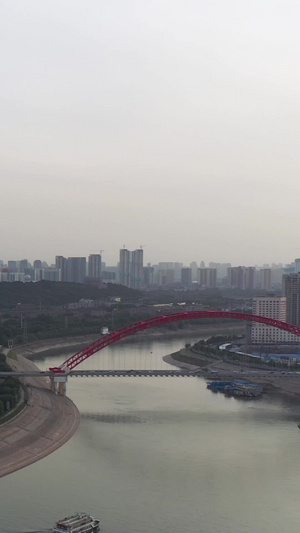 航拍风光城市武汉地标长江与汉江交汇处南岸嘴江景武汉城市32秒视频