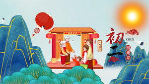 简洁喜庆新年习传统俗宣传展示AE模板50秒视频