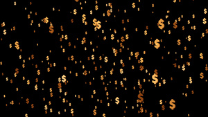 黑色屏幕上的金色图示百万元美元奢侈品20秒视频