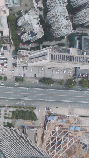 航拍城市风光武汉楚河汉街万达步行街道路车流商用素材武汉城市88秒视频