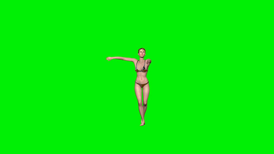 美丽的女人萨尔萨舞绿屏视频