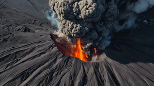 火山爆发背景视频4秒视频