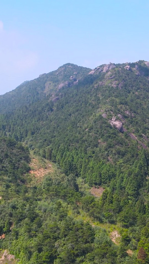 浙江玉苍山4A风景区山顶地标巨石航拍89秒视频