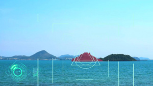AI雷达正在扫描分析岛上的地质资源21秒视频