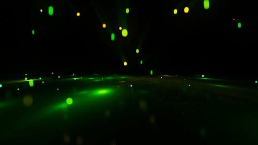 高清绿色光雨掉落背景视频视频