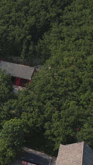 航拍5A焦作云台山风景区万善寺景观区视频古建筑46秒视频