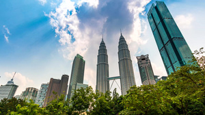 马来西亚城市风景延时12秒视频