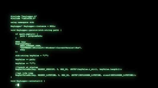 滚动计算机代码视频