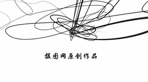 线条描边创意特效文字展示55秒视频