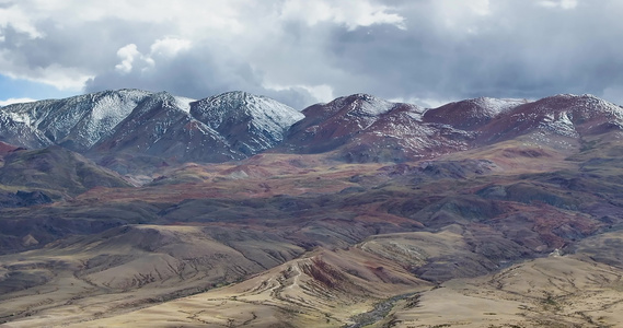 延时航拍西藏冈底斯山脉风光视频