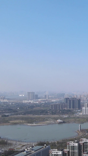 航拍全国第一大城中湖湖北汤逊湖风景素材湖景素材68秒视频