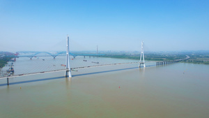 4k航拍南京长江三桥29秒视频