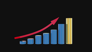 柱状图增长动画5秒视频