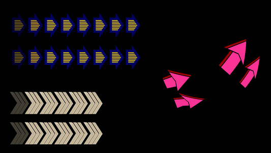3组运动箭头动画素材包视频