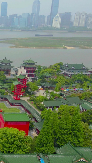 航拍南昌滕王阁历史古建筑33秒视频