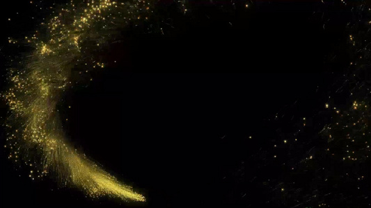 绚丽金色粒子主题转场背景特效动画视频素材视频