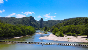 缙云仙都5A风景区朱潭山航拍合集4K128秒视频