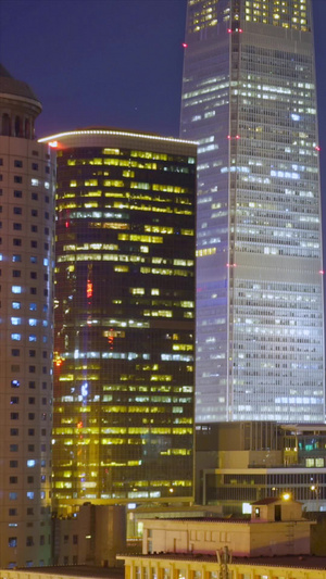 北京CBD城市夜景延时视频北京夜景10秒视频