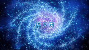 炫酷银河宇宙光效耀斑粒子旋转形成LOGO标志模版18秒视频