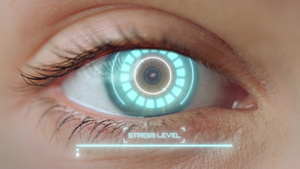 用现代设备计算视网膜数字医学扫描应力水平20秒视频
