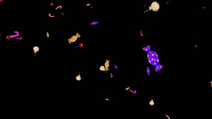 4K透明通道糖果落下视频素材30秒视频
