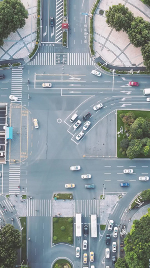 延时摄影城市交通下班高峰环线堵车素材风光城市5秒视频
