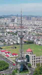 苏州地标建筑东吴塔航拍视频城市风光视频