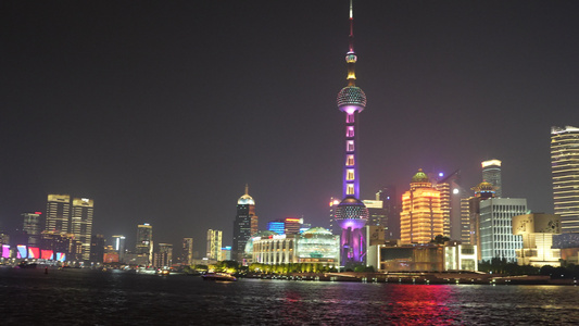 上海外滩夜景黄浦江视频