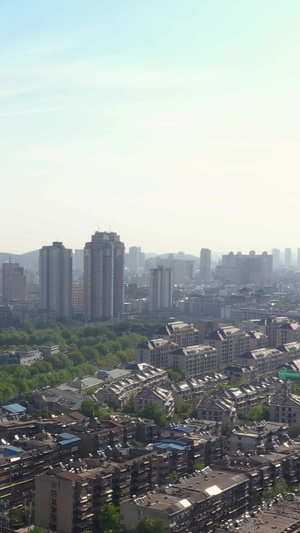 航拍江苏徐州城市风光视频城市建筑50秒视频