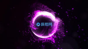 炫彩紫光粒子LOGO展示AEcs6模板12秒视频