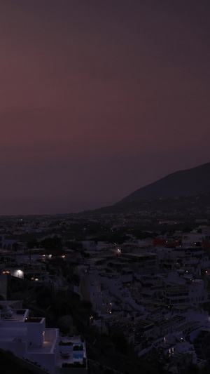 欧洲希腊旅游度假胜地圣托里尼海岛日出延时视频旅游城市21秒视频