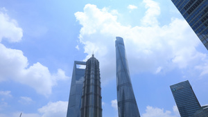 上海CBD高楼延时12秒视频