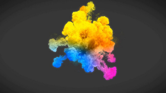 彩色粒子水墨LOGO展示片头会声会影X10模板视频