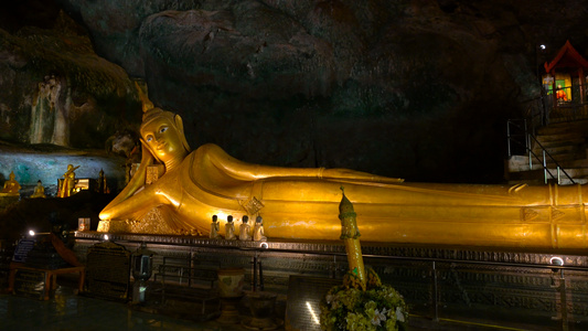 泰国普吉岛北部攀牙湾地标洞窟卧佛寺4K合集视频