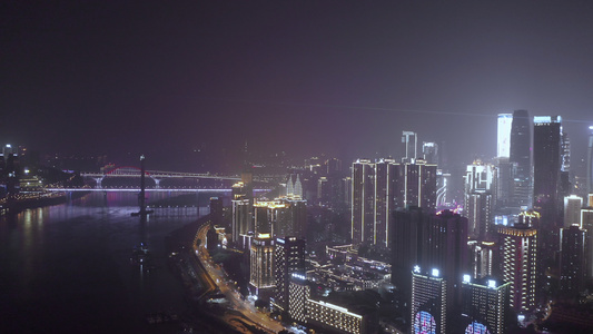 重庆夜景航拍视频