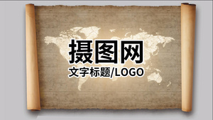摄图网-中国风卷轴展开文字宣传模板会声会影x105秒视频