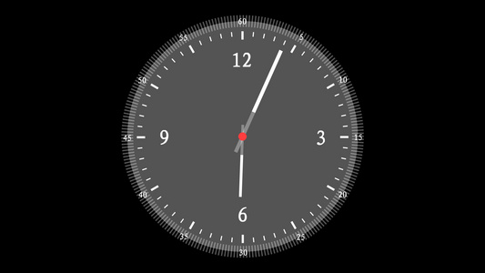 时钟转动动画24小时一圈 带透明通道 工程文件可更改 001视频