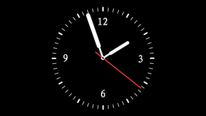 时钟转动动画24小时一圈72秒视频