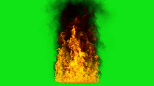 火焰浓烟绿幕抠像特效素材视频